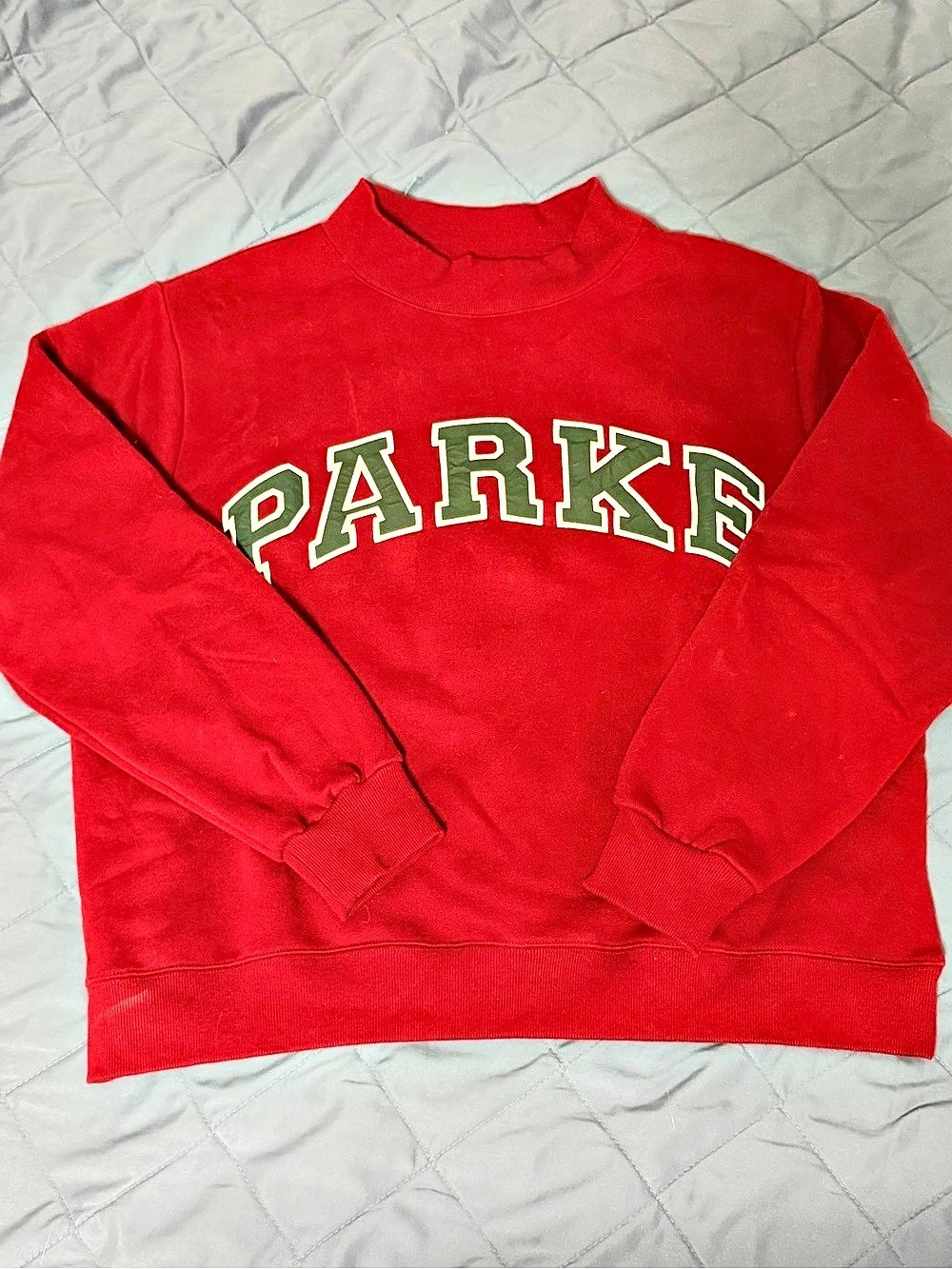 PARKE Varsity Mockneck Sweatshirt Maroon/Green